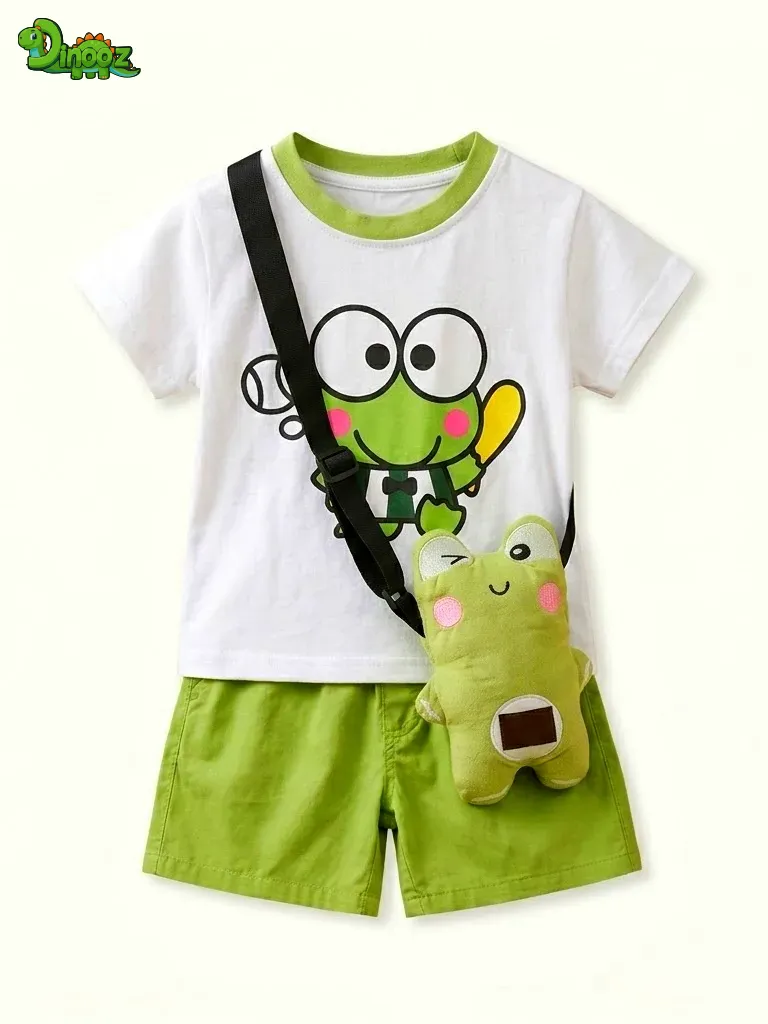 Baby Frog Tee, Shorts & Bag Set