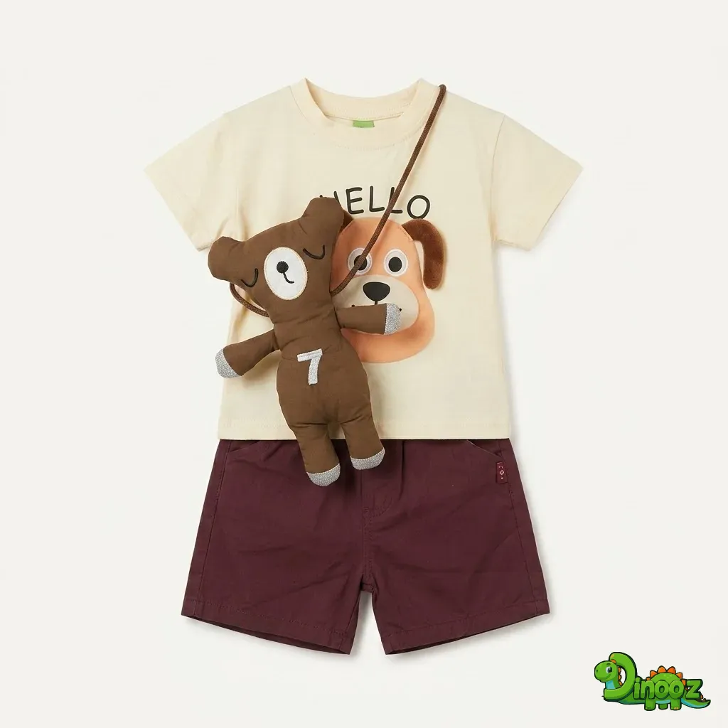 Baby Bear Tee & Plush Bag Set